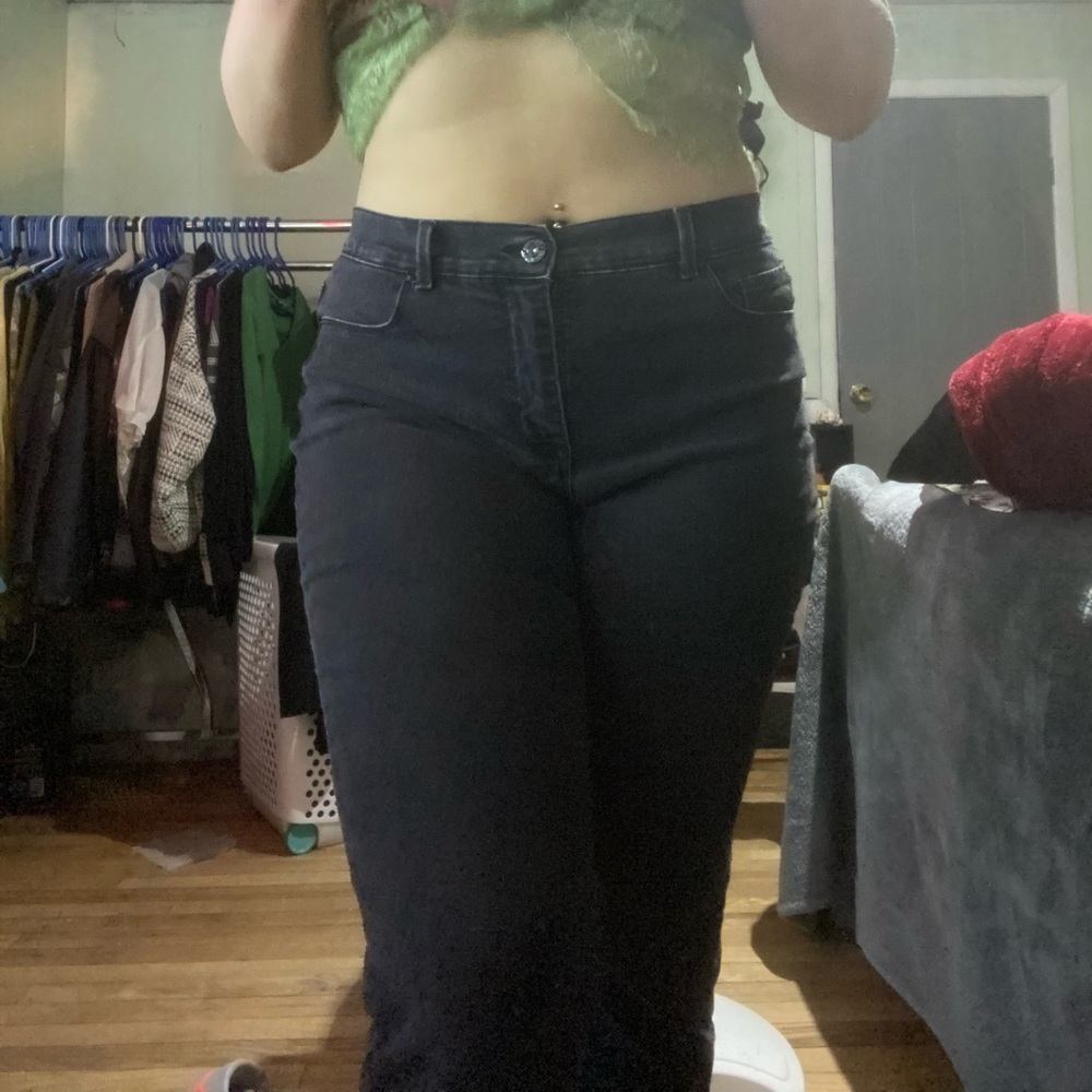 Black bootcut jeans